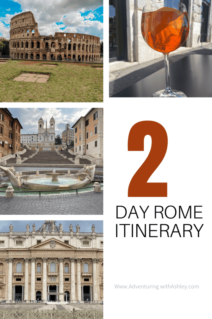 Pinterest pin for Rome 2 day itinerary